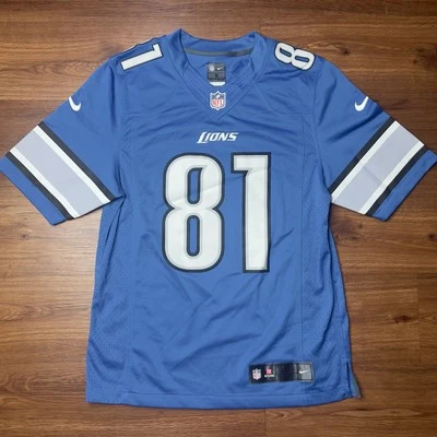 Men's Authentic Nike Detroit Lions Calvin Johnson Detroit Lions NFL Jersey S - Image 1 of 4