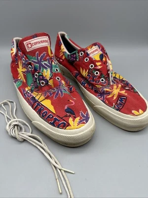 Vintage Converse Tropical Low -Top Sneakers RARE  Size 13 90s USA Made Canvas - Image 1 of 4