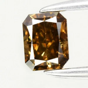 💎 Seltener 0,23ct VVS Radiant Cut Natural Unbehandelt Fancy Deep Cognac Diamant VVS - Bild 1 von 4