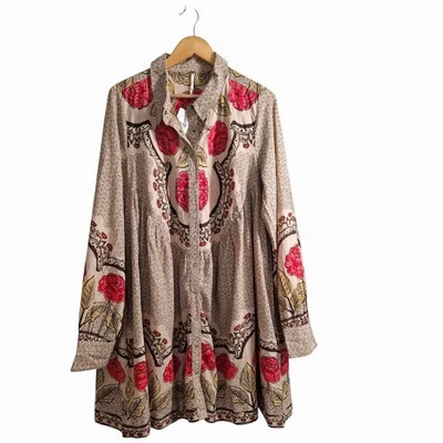 Mini Vestido Túnica Free People - Oler las Rosas - Grande - Precio de venta sugerido por el fabricante 140 GBP NUEVO CON ETIQUETAS  Foto 1 de 4