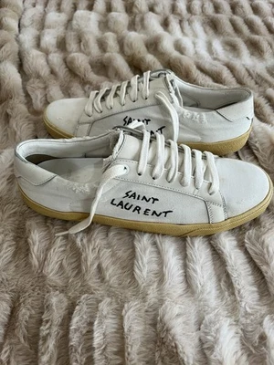 Saint Laurent Court Classic DistressedSneakers - Size 39 US 9 - Image 1 of 4