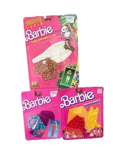 NIP New 1987 1988 VTG Barbie Clothes Animal Safari Set 3 80s Fashions - Picture 1 of 16