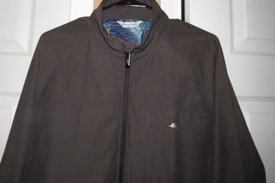 Куртка мужская TOMMY BAHAMA средний размер Island Zone коричневая на молнии выглядит неношенной - Изображение 1 из 4