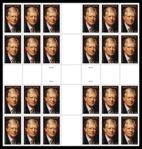 US 6043 Jimmy Carter F cross gutter block 24 MNH 2025 - Picture 1 of 1