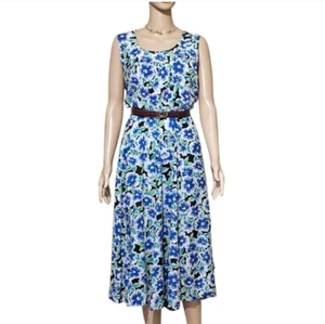 Vintage Tareti By Howard Levi Floral Dress - Sz 8 - Picture 1 of 5