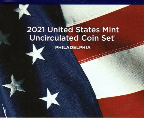 2021 US Mint P & D Uncirculated Mint Set - 14 coins (stock photos for inside) Cover