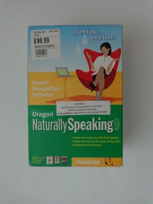 Dragon Naturally Speaking 9 Standard w Microphone NEW/SEALED, Speech Recognition - Image 1 of 4