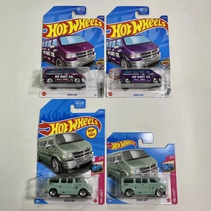 2022 Hot Wheels Dodge Van Super Treasure Hunt & Mainline + 2021 Short & Long New - Picture 1 of 11