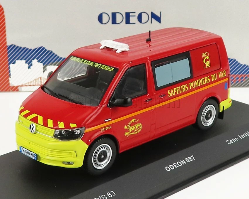 1/43 ODEON - VOLKSWAGEN - T6 MINIBUS SAPEURS POMPIERS SDIS 83 2015 ODEON087 - Immagine 1 di 1