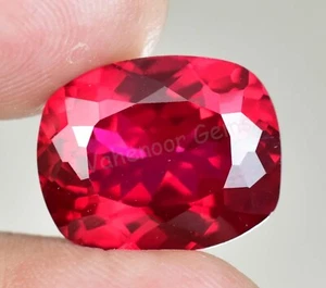 19.05 Ct Natural Blood Red Ruby Mozambique Cushion Certified Loose Gemstone - Picture 1 of 7