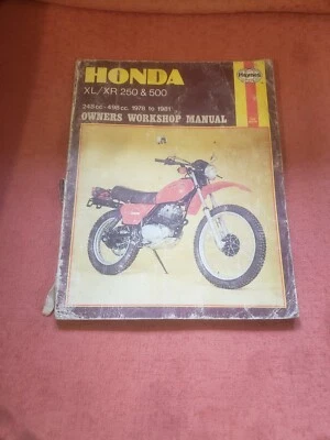 Manual de taller del propietario Honda XL / XR 250 y 500 (1978-1981) Haynes Foto 1 de 4