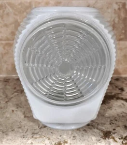 Vintage Art Deco Porch Bathroom Light White Frosted Clear Shade - Picture 1 of 4