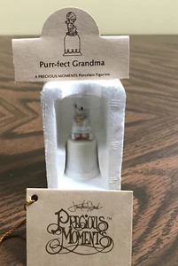 Vintage Precious Moments Purr-Fect Oma Fingerhut nicht mehr produziert 1984 Porzellan Biskuit - Bild 1 von 9