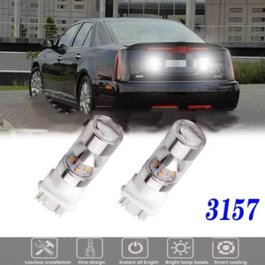 For Cadillac STS 2005-2011 2x 3157 LED Backup Reverse Light Bulbs 6000K White - Picture 1 of 8