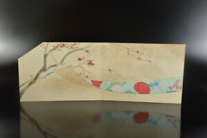 G5953: Japanese Paper Flower INKSTONE SCREEN kenbyou Calligraphy tool
