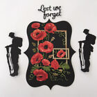 2 Lest We Forget? Poppy Die Cut Frame With Silhouette Soldiers And Sentiment