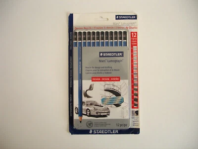 Staedtler MARS LUMOGRAPH Design & Drafting Graphite 12 Pencil Set + Storage Tin - Image 1 of 2