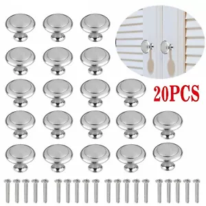 20x Cabinet Knobs Brushed Nickel Drawer Pulls Door Handles Kitchen/Bathroom - Picture 1 of 12
