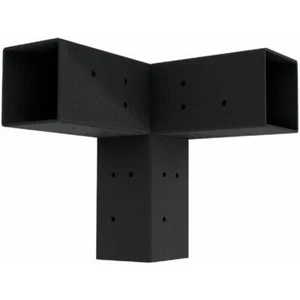 WILD HOG Pergolas 12"Lx12"Wx12"H Steel Corner Bracket TriFit Square Post Black - Picture 1 of 8