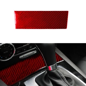 Red Carbon Fiber Ashtray Cover Trim For Mercedes-Benz C Class W204 2007-2013 - Picture 1 of 15