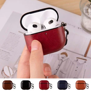 PU Leather Shockproof Earphone Case Cover For Apple Airpods 1/2/3/4/Pro/Pro2 - Picture 1 of 17