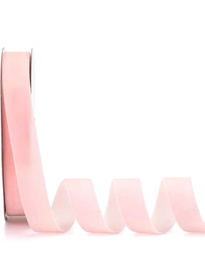 Light Pink Velvet Ribbon 1 Inch x 20Yd,Great for Gift Wrapping,Hair... - Image 1 of 4
