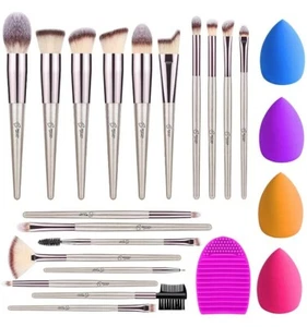 Makeup Brushes Premium Synthetic Foundation - 18 Pcs Makeup Brushes - Picture 1 of 5