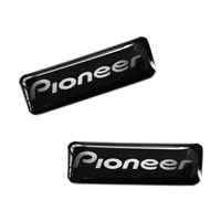 2 Domed Stickers Auto Moto Tuning Motorcycle Pioneer Audio Music Sound DJ KS 143