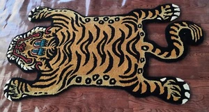 Tibetan Tiger Rugs 3x5 Feet Handmade 100% Woolen Hand Tufted For Home Decoration - Picture 1 of 8