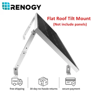 Renogy Adjustable Bracket Solar Panel Flat Roof Tilt Mount Aluminum Rooftop Boat - Picture 1 of 9