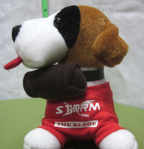 TOLEDO STORM plush dog Ohio defunct hockey St Bernard mascot Dukes toy 1998 ECHL Cover