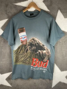 SINGLE STITCH,BUDWEISER, Vintage 90’s T Shirt, 1995 By Changes, Promo, USA Large - Picture 1 of 13
