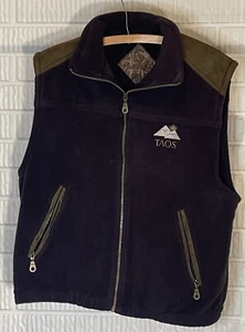 Vintage Weste Jacke Herren Med Taos Ski schwarz Reißverschluss Stickerei Outdoor Wandern Y2K - Bild 1 von 19