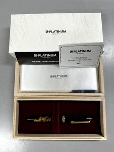 Urushi Maki-e Kaga Mohn Platin Jahrhundert 3776 Füllfederhalter - Gold 18K Mittel Neu im Karton - Bild 1 von 22