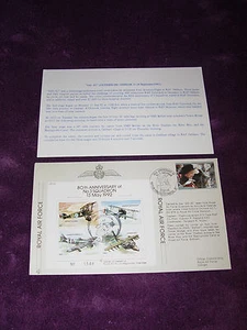 RAF 80TH ANNIV NO 3 SQUADRON LTD EDITION FLOWN & CYCLED COVER GO-92 GB CHARITY - Bild 1 von 4
