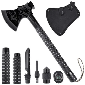 Woodland Creek 5 in 1 Tactical AXE Hammer,flint,compass,etc - Picture 1 of 2