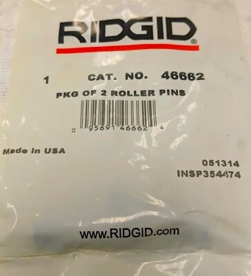RIDGID PACKAGE OF 2 ROLLER PINS, PART# 46662 - Image 1 of 2