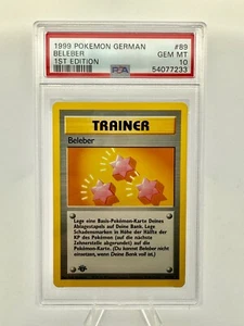 Pokemon 1st Edition Base Set German Beleber 89/102 PSA 10 - Picture 1 of 2