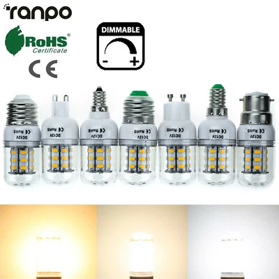 Dimmable E27 E14 B22 7W LED Corn Bulb Light 5730 SMD Replace Lamps 220V 12V 24V - Image 1 of 4
