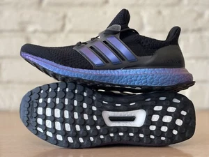 Adidas Ultraboost 5.0 DNA Running Shoes Black Metallic Blue GY8614 Mens Size 6.5 - Picture 1 of 10