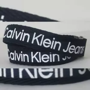 CALVIN KLEIN MONOGRAM ENGRAVED BUCKLE BELT MEN'S ALL-OVER PRINT BLACK - Picture 1 of 5