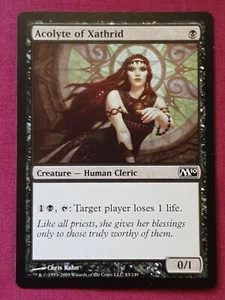 Magic The Gathering 2010 CORE SET M10 ACOLYTE OF XATHRID black card MTG - Picture 1 of 2
