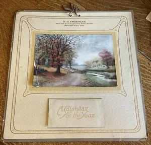 1922 CALENDAR FOR FROEHLKE SHOE STORE  BEAVER DAM,WIS - Picture 1 of 3