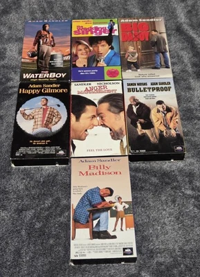 Adam Sandler VHS Lot Of 7 Waterboy Happy Gilmore Billy Madison Big Daddy - Image 1 of 4