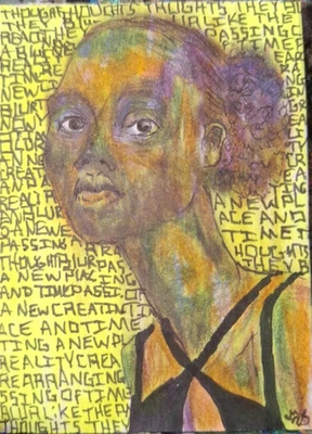 Thoughts They Blur Like Time ATC ORIGINAL 3,5 x 2,5 pulgadas Foto 1 de 3