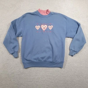 Vtg Top Stitch Crewneck Embroidery Grandma Sweatshirt Women's Large Patches USA - Picture 1 of 12