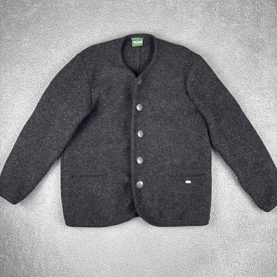 VTG Geiger of Austria Smiley Black Boiled Wool Winter Coat Cardigan Jacket XXL - Image 1 of 4
