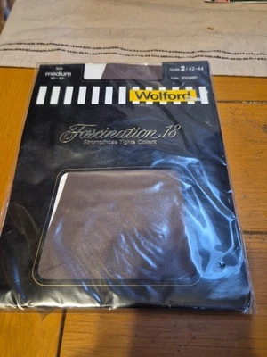 Pantimedias Wolford Fascination 18 Talla 2 Marrón Vintage  Foto 1 de 4