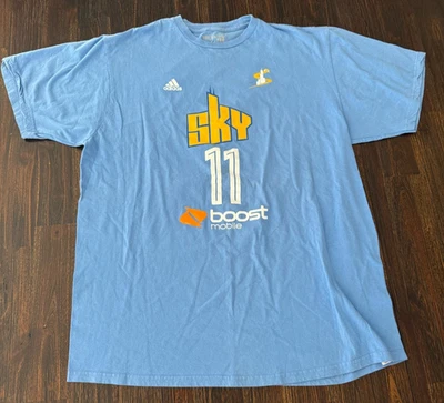 Camiseta RARA De Colección Chicago Azul Cielo Adidas #11 Elena Delle Donne WNBA XL 2 Caras Foto 1 de 4