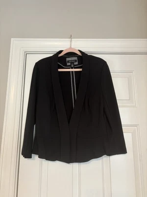 Chaqueta Blazer White House Black Market Negra Peplum Mujer Talla 12 Recortada Foto 1 de 4
